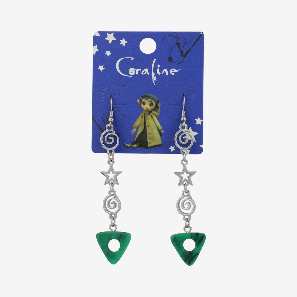 Coraline Stone & Stars Drop Earrings Hot Topic
